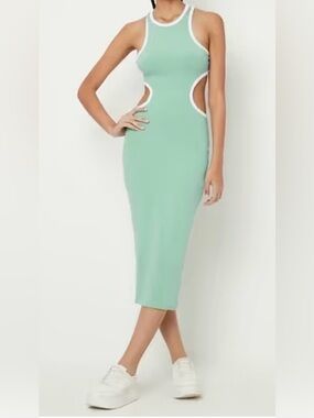 Goodnight Macaroon Mint Cutout Midaxi Dress